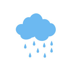 Rain Icon in trendy flat style. Cloud rain symbol for your web site design, logo, app, UI. Modern forecast storm sign. Weather, internet concept. Vector illustration
