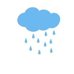 Rain Icon in trendy flat style. Cloud rain symbol for your web site design, logo, app, UI. Modern forecast storm sign. Weather, internet concept. Vector illustration