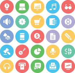 Pack of Business Management Bold Line Icons 
