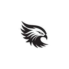 Modern Falcon Head Logo vector template, Clean, Minimalist, Creative Falcon head Logo template for Sports team Branding, Falcon Head Esports Gaming Logo isolated, T-shirt print design