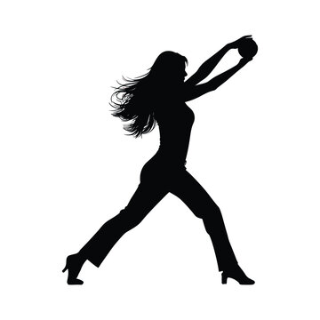 recommend clip art: Girl playing bowling sport silhouette
                    
                    