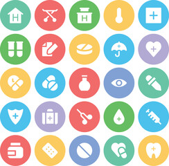 Fototapeta premium Pack of Medical Line Icons
