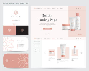 Minimalist beauty logo and brand identity