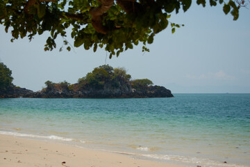 thailand beach under a tree