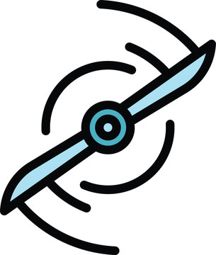 recommend clip art: Drone propeller icon outline vector. Aerial camera. Vehicle air color flat