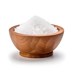 sea salt in a bowl isolated on white