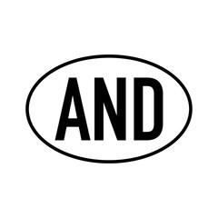 International vehicle registration oval sign for Andorra