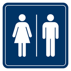 Vector graphic of male and female toilet symbol