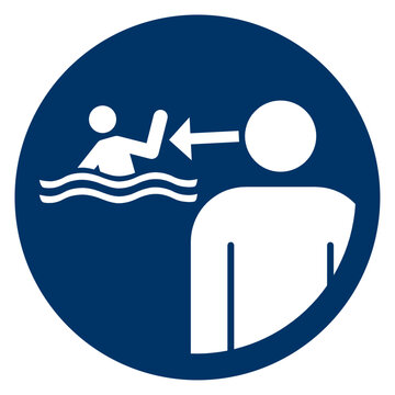 Vector graphic of sign for mandatory supervision of children