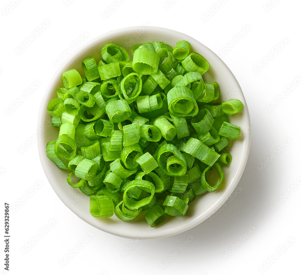 Canvas Prints bowl of chopped green onions