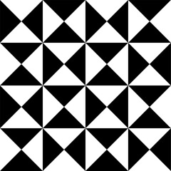 Seamless pattern with geometric motifs in black and white. Vector illustration. - obrazy, fototapety, plakaty