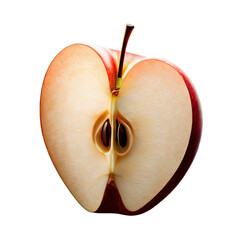 Digital Apple Harvest - Realistic Fruit on PNG Background, Generative AI