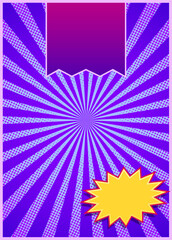 Pop art poster template for print and design. Vector illustration.