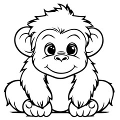 gorilla cartoon characters vector illustration