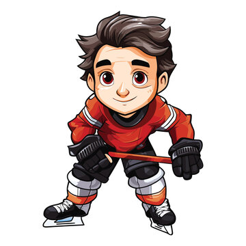 recommend clip art: Cartoon Hockey Player vector illustration
                    