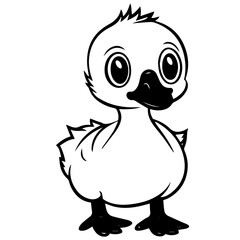 Goslin coloring page illustration