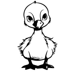 Goslin coloring page illustration