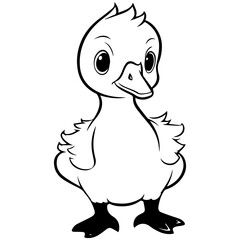 Goslin coloring page illustration