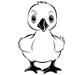 Goslin coloring page illustration