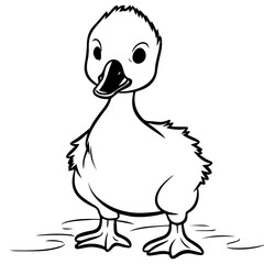 Goslin coloring page illustration