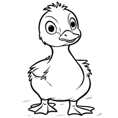 Goslin coloring page illustration