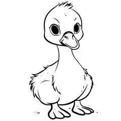 Goslin coloring page illustration