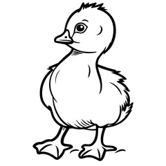 Goslin coloring page illustration