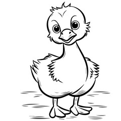 Goslin coloring page illustration