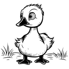 Goslin coloring page illustration