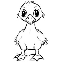 Goslin coloring page illustration