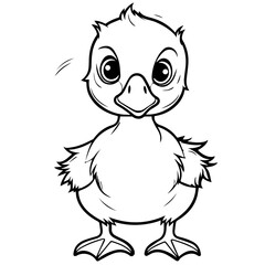 Goslin coloring page illustration