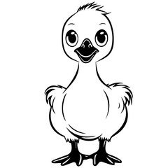 Goslin coloring page illustration