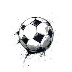 Hand drawn football vector, Soccer ball sketch

