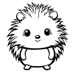 Cute hedgehog cartoon vector icon © DLC Studio
