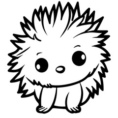 Cute hedgehog cartoon vector icon © DLC Studio