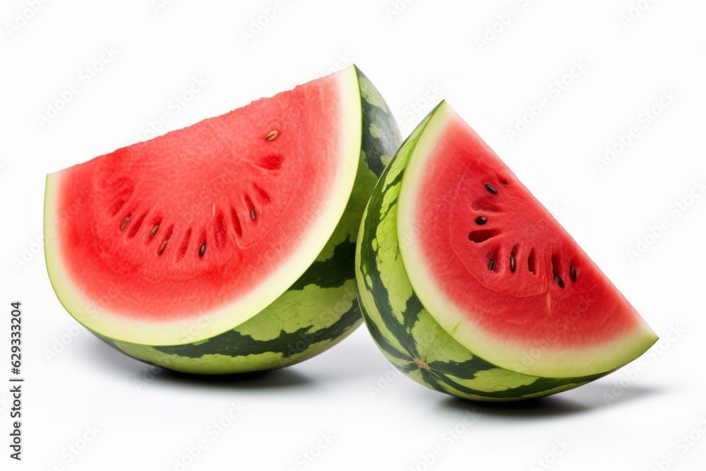 Poster appetizing watermelon on a light background. background with selective focus and copy space