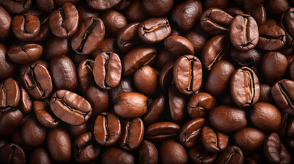 Fototapeta premium Kaffee Bohnen Hintergrund close up 
