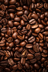 Fototapeta premium Kaffee Bohnen Hintergrund close up 
