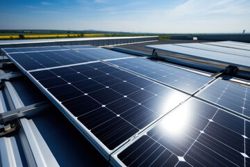 solar panels on the roof of a building