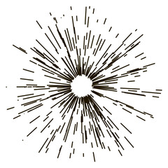 Abstract radial speed motion black lines, star burst background, grunge stamp style. EPS 10 vector file included