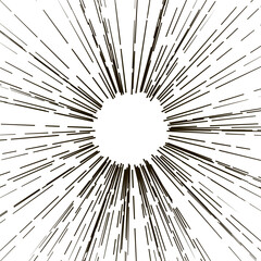 Abstract radial speed motion black lines, star burst background, grunge stamp style. EPS 10 vector file included