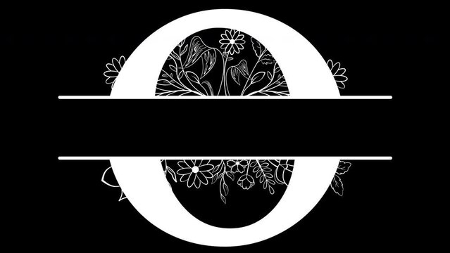 Letter O Monogram, with ALPHA Channel (Transparent Background) In 4K Resolution