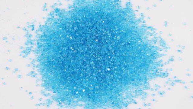  Sparkly blue sugar crystal sprinkles spinning clockwise