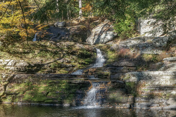 Dingmans Ferry, Pennsylvania: Factory Falls, along Dingmans Creek in the George W. Childs Recreation Site in the Delaware Water Gap.
