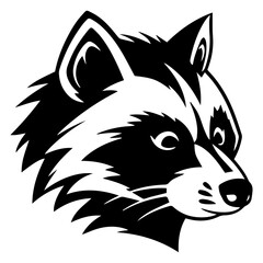 Fototapeta na wymiar sketch of a tribal tattoo raccoon