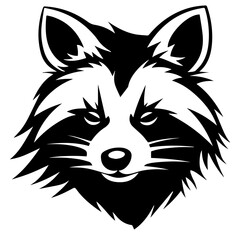 sketch of a tribal tattoo raccoon