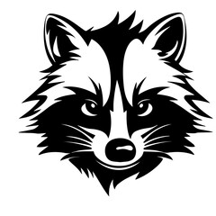 sketch of a tribal tattoo raccoon