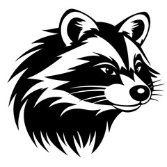 Fototapeta na wymiar sketch of a tribal tattoo raccoon