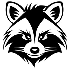 sketch of a tribal tattoo raccoon