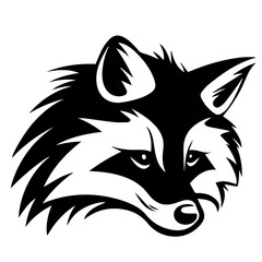 sketch of a tribal tattoo raccoon